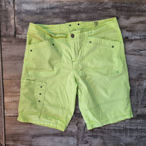 Title Nine Women's Neon Yellow Green Bermuda Shorts Size 10